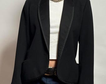 Vintage Saint Laurent Wool Blazer - Size 36