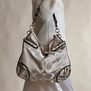 Coach Colette Signature Hobo - Model 16408, Y2K Python Trim