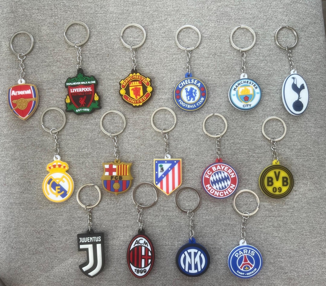 Football Club Keychains (full Color) - Etsy