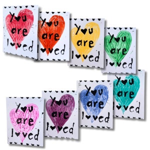 Lot de cartes prédécoupées You are Loved !