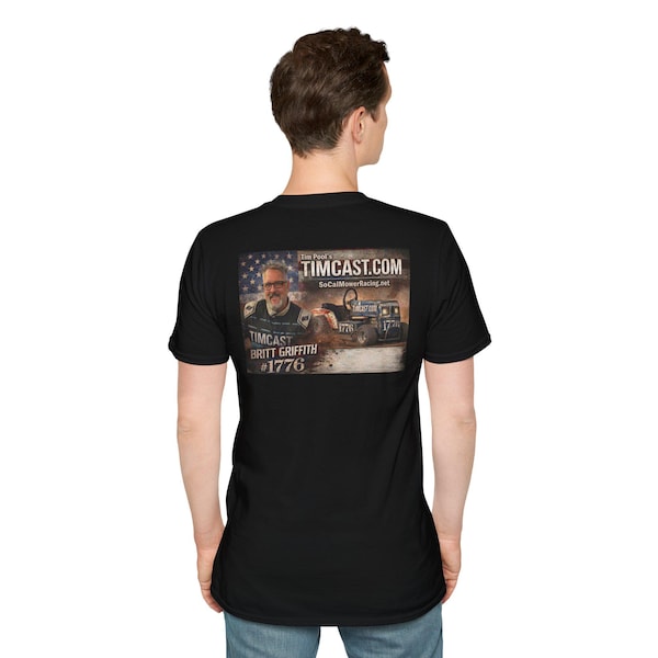 Timcast Britt Griffith 1776 T-Shirt | Podcast Logo Back Print