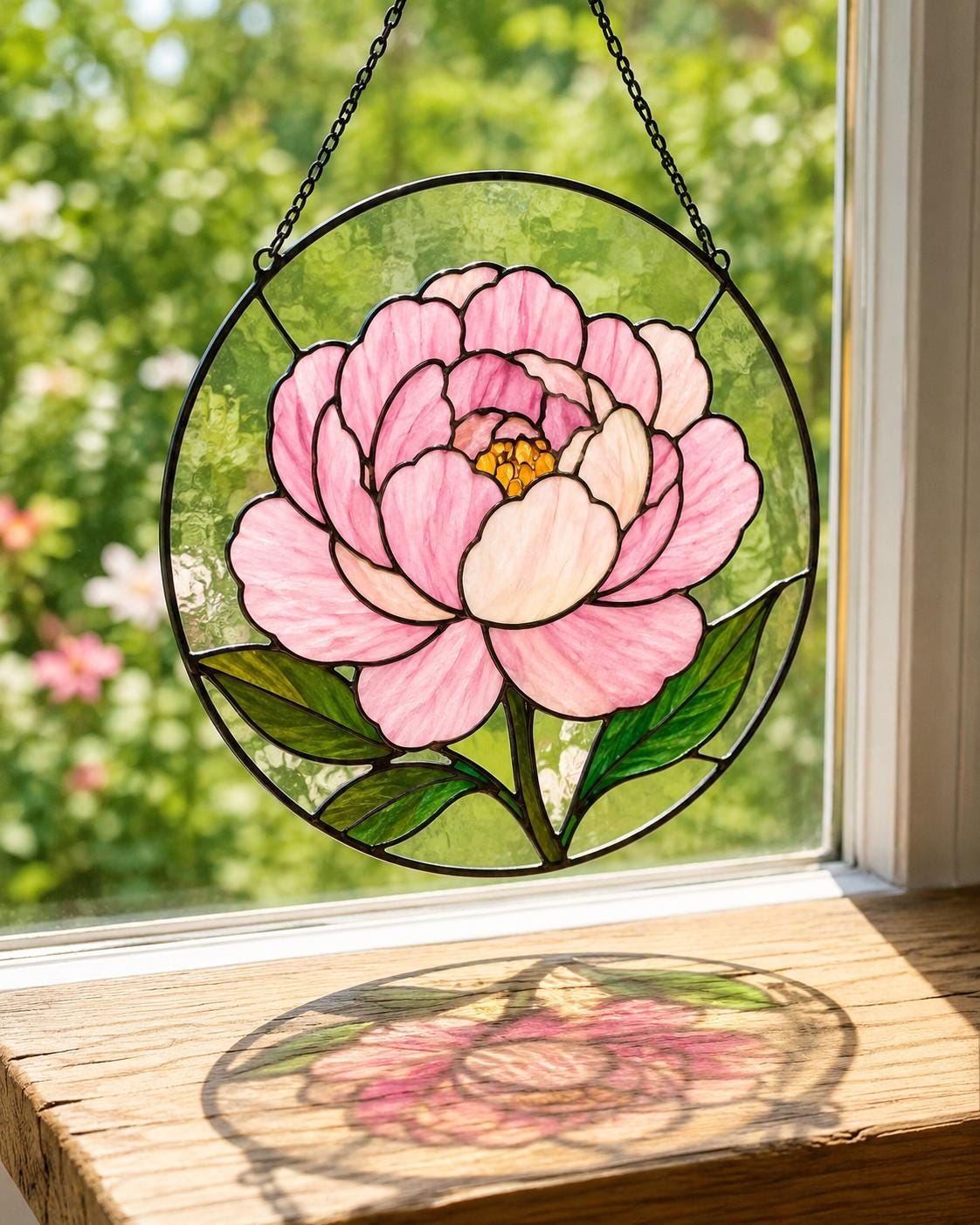 Peony Stained Glass - Etsy