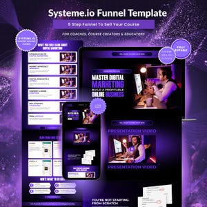 Systeme.io Course Selling Sales Funnel Template | High Converting Landing Page | Online Course Sales Page | Course Creator | Coaches