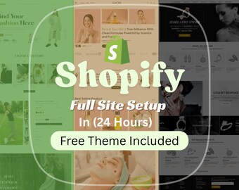Shopify Store Setup in 24H | Conversion-optimized | Premium Theme Included |Professional Shopify Website Design & Quick Launch