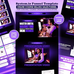 Systeme.io Course Selling Funnel Template | High Converting Landing Page | Online Course Sales Funnel | Course Creator | Coaches