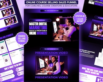 Systeme.io Course Selling Funnel Template | High Converting Landing Page | Online Course Sales Funnel | Course Creator | Coaches