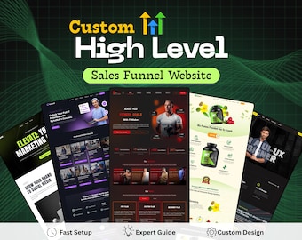 Custom Go High Level Funnel Website | 100% Custom Funnel | For Course Selling Coaches, Agencies -- Businesses | High Converting Lead & Sales