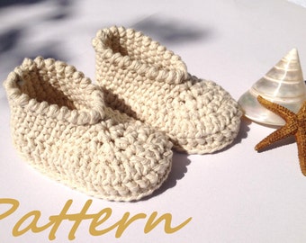 Organic Cotton Baby Booties Crochet Pattern, Baby Shoes, Spa Shoes, Crochet Baby Booties Pattern