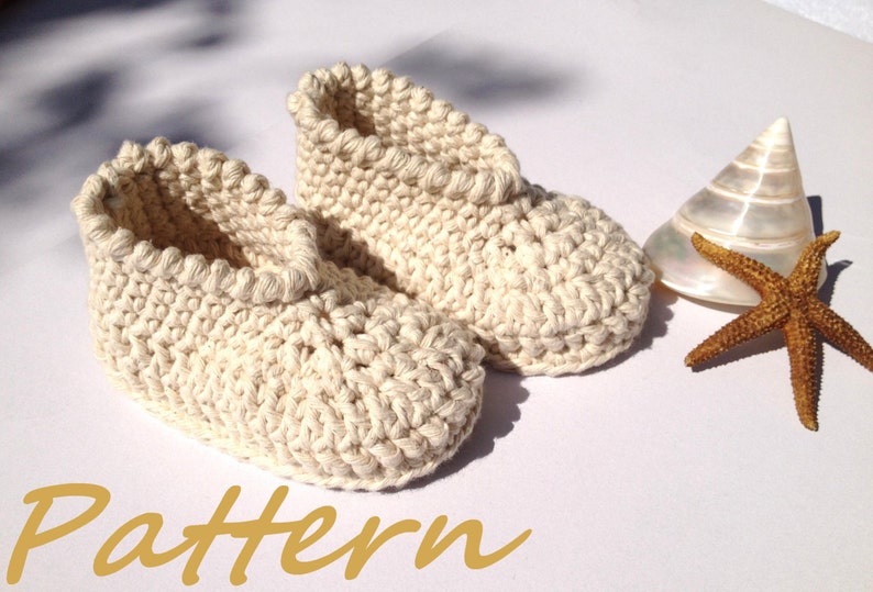 Organic Cotton Baby Booties Crochet 