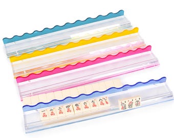 Mahjong Racks and Pushers Set – Transparent Color, Injected Acrylic Matte Finish
