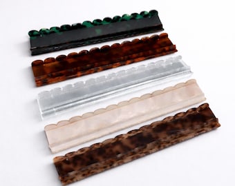 Mahjong Racks and Pushers (Set of 4), Injected Acrylic Matte Finish – Tortoise Shell, Emerald, Amber, Clear & Pearl Colors
