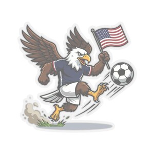 Bald Eagle USMNT Soccer Sticker | 2026 World Cup Patriotic Mascot image 5