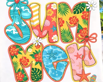 Summer Mama PNG, Beach Mama Sublimation Design, Tropical Flip Flop Mama Shirt, Cute Mom Summer Vacation PNG, Floral Ocean Mama Clipart