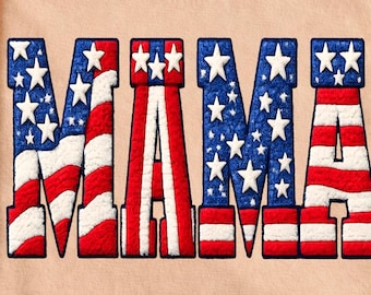 Mama 4th of July PNG, Patriotic Mama Shirt Design, USA Flag Mama PNG, Independence Day Family Matching, Fourth of July Sublimation