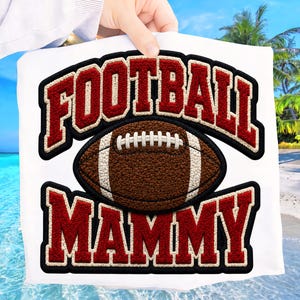 Football Mammy PNG, Football Mom Shirt Design, Chenille Patch Football PNG, Game Day Shirt Digital Download