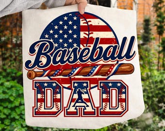 Baseball Dad PNG, Patriotic Dad Shirt Design, USA Flag Baseball Dad, Game Day Dad Gift, Father Day Baseball Design, Sublimation PNG Download