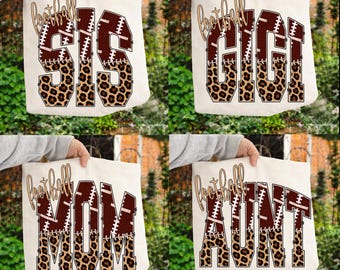 Football Family PNG Bundle, Football Mom Aunt Gigi Sis Shirt Design, Game Day Family Sublimation, Sports Family Digital Download