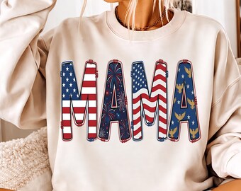 Mama 4th of July PNG, Patriotic Mama Shirt Design, American Flag Mama Sublimation, USA Mama PNG, Independence Day Digital Download