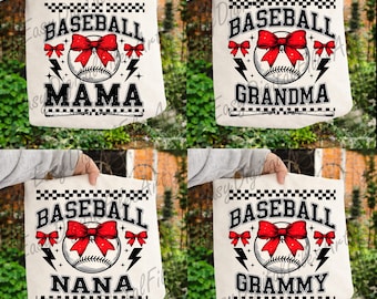 Paquete de imágenes PNG para mamás aficionadas al béisbol, imágenes PNG para mamás, abuelas y abuelas, diseño de camiseta de béisbol con lazo adorable, regalo para mamás deportistas, archivo Cricut para sublimación.