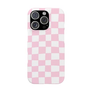 Light Pink Checkerboard Phone Case | Snap Case | for iPhone