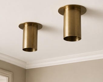 Elegant takspotlight i mässing i mitten av århundradet - Infälld belysning i kök - Minimalistisk takarmatur