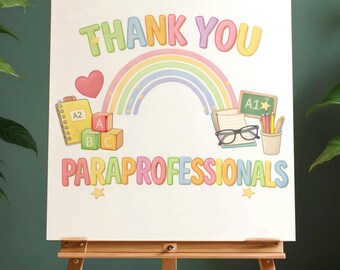 Vielen Dank, dass Sie Paraprofessionals PNG, Paraprofessionelle Wertschätzung Design, Lehrer Aide PNG, Schulpersonal Sublimationsdatei, Instant Download