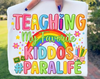 Mijn favoriete kinderen lesgeven over het leven png, paraprofessioneel shirtontwerp, assistent docent png, cadeau kleuterschool, leven leraar png