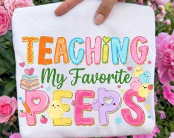 Teach My Lieblings Peeps PNG/Ostern Lehrer Shirt Png/Lehrer Osterhase Png/Hoppy Lehrer Ostern/ Ostern Png Lehrer/Digital Download