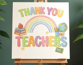 Vielen Dank, dass Sie die Lehrer PNG, Lehrer Anerkennung Design, Regenbogen Lehrer PNG, Back to School Sublimation, Lehrer Shirt Design PNG