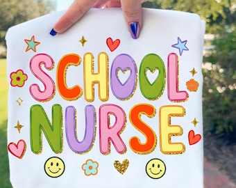 Schulpflegerin PNG, Krankenschwesterleben Design, Zurück zu Schule Shirt Design, Krankenschwester Sublimation, Lehrerin Krankenschwester PNG, digitaler Download