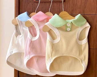 Op maat gemaakte huisdiersweaters, handgemaakte hondentop, handgemaakt gestreept kattenshirt, gepersonaliseerde hondenhoodie