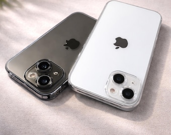 Funda ultrafina transparente para iPhone 17 16 15 14 13 Pro Max con protección para la cámara, cubierta de policarbonato transparente brillante.