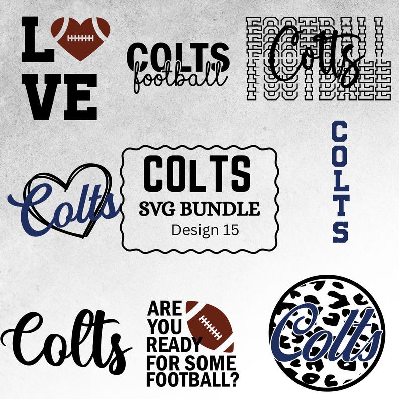 Colts Football SVG Bundle | Love Colts Designs for Cricut & Silhouette ...
