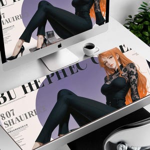 Anpassad anime-läderskrivbordsmatta, HD-fotomusmatta