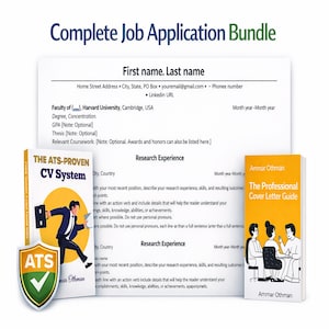 ATS-Proven CV and Cover Letter Bundle | Professional Templates in Word | Step-by-Step Guides + Examples