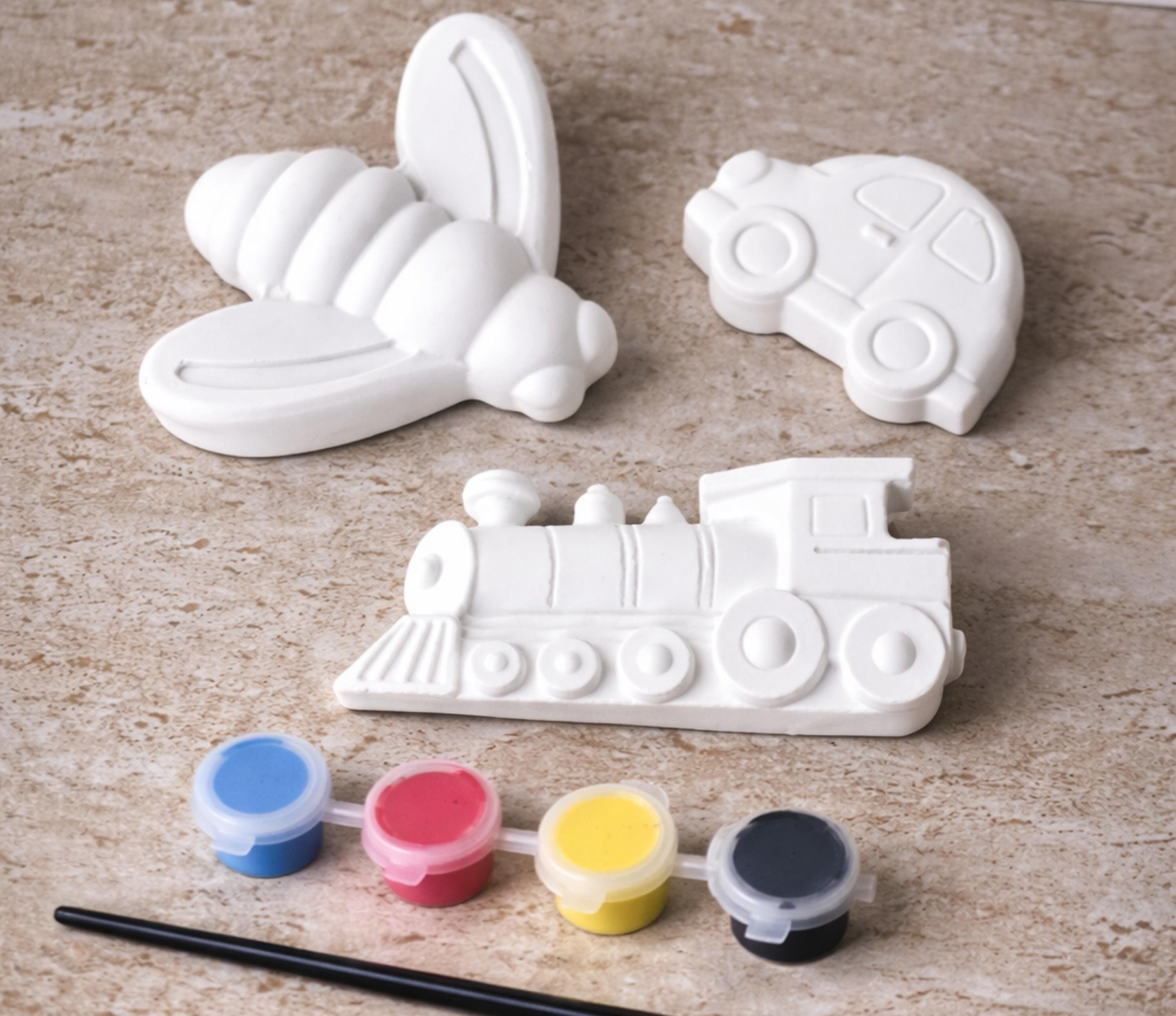 Plaster Fun Paint Your Own Plaster Figures Kit – Kids Craft Activity Set, Fine ...