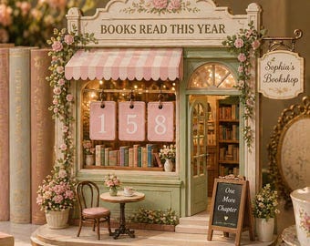 Custom Books Read This Year Counter, Vintage Book Read Tracker, Floral Book Lover Gift, Reading Tracker, Bookstore Library Decor Flower