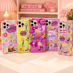 Lizzie McGuire Disney Phone Case, Retro Y2K Cartoon Phone Cover, Nostalgic 90s 2000s Lizzie Tough Case for iPhone 17 16 15Pro Max