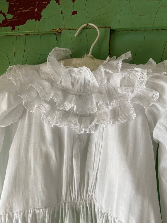 Antique 1920s Communion French Girls Dress,White … - image 2