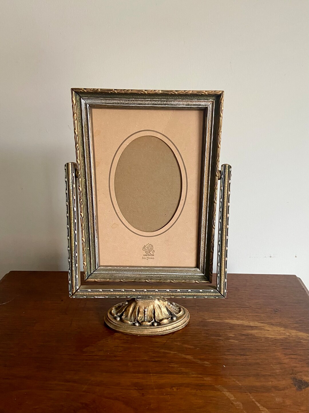 Vintage Art Deco Swivel Photo Frame With Original Mat Ornate Etsy