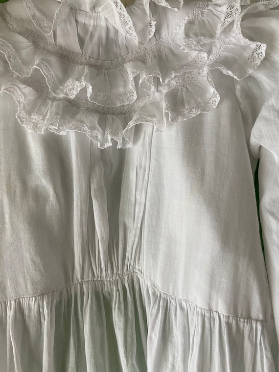 Antique 1920s Communion French Girls Dress,White … - image 6