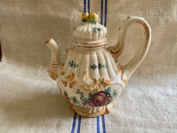 R，CAPODIMONTE  ITALY ポット R. Capodimonte MAS Cherub & Serpent Demitasse Espresso Tea Set