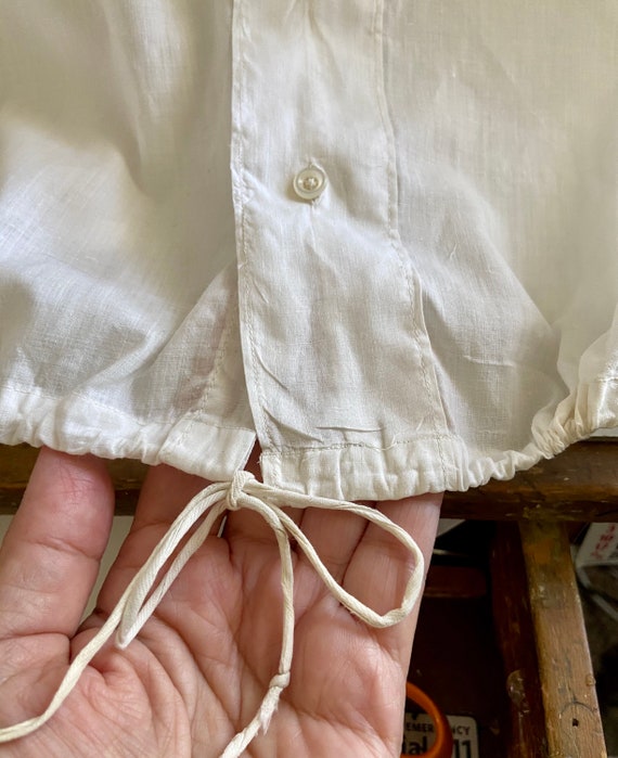 Antique Edwardian Ladies Blouse, ayershire lace, … - image 8