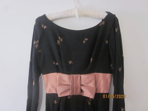 Stunning 1960s Wool Crepe Dress,Cocktail dress, Si
