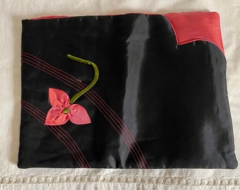 Vintage Large 1950s Satin Lingerie Hosiery Hany Storage Bag Case, Hanky Bag, Gifts, Gifts For Her Wife Girlfriend Mothers Day Bride