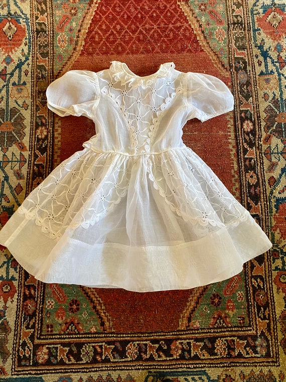 Vintage Girls White Heirloom Dress, Girls Classic 