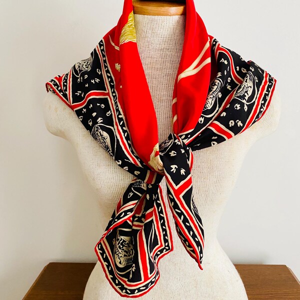 Vintage Christian LaCroix  Paris Large Square Silk Scarf, Plaza de Torres,Bullring,