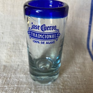 Vintage Jose Cuervo Shot glass, tequila measure, vintage bar ware, gift for bartender, gift for tequila lovers, margarita making, bar ware