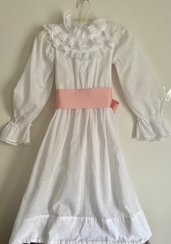 Antique 1920s Communion French Girls Dress,White … - image 3