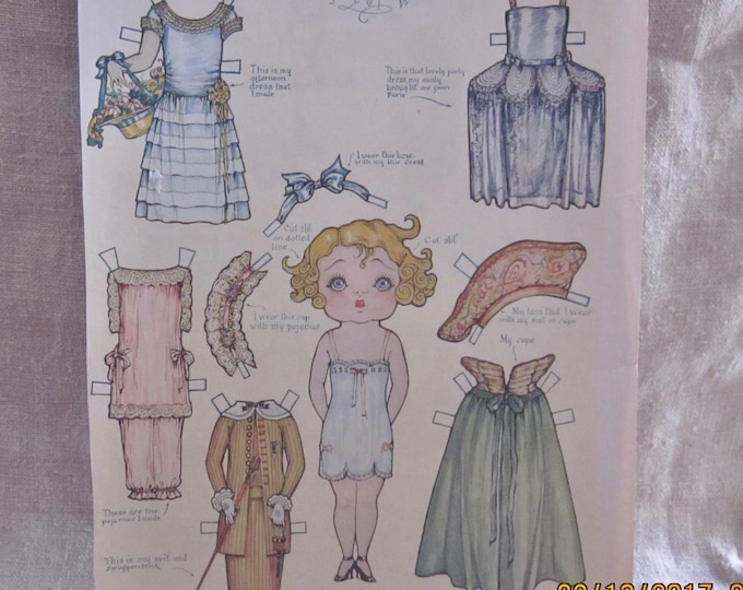 Vintage Original 1920s Paper Dolls the Betty Bobbs Family Drawing by ...